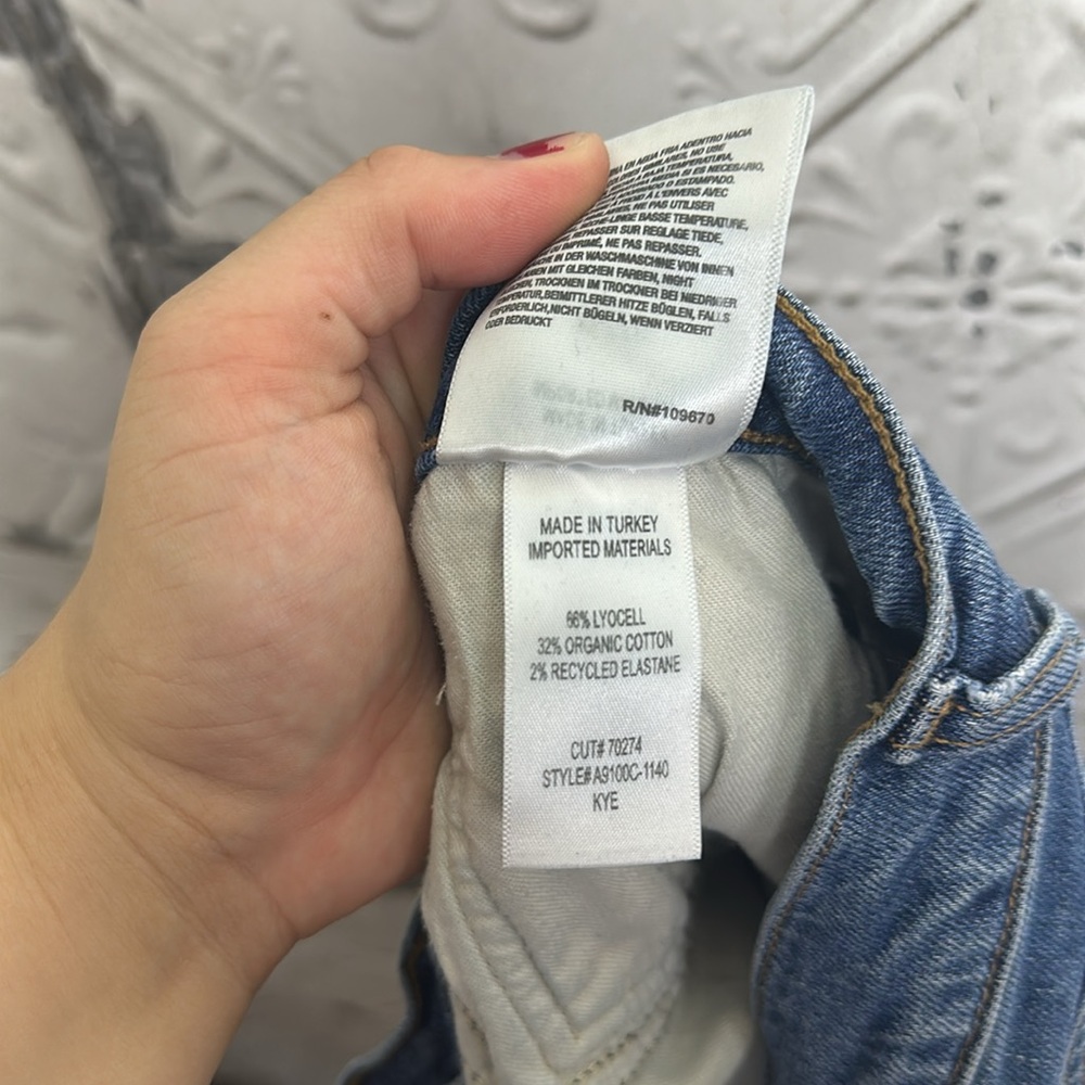 Agolde Blue Straight Jeans Classic Style - Picture 5 of 5